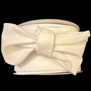 My Texas House 2.5 in 18-Ft White Velvet Ribbon Wreath Craft Wrapping